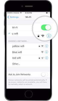 Wi-Fi Calling IOS Make & Receive Calls Wi-Fi Calling  ​Step 2 Image U Mobile